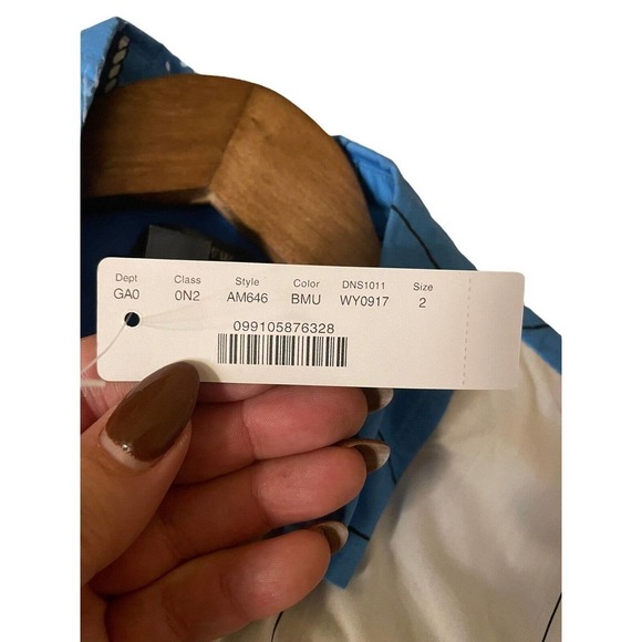 J CREW NWT COTTON POPLIN SLIM PERFECT SHIRT IN RATTI® REGATTA PRINT Size 2 - Picture 7 of 8